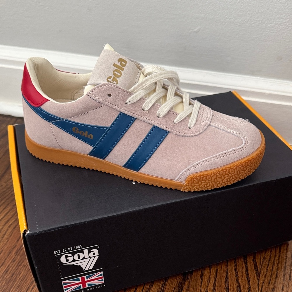 Gola Beige and Blue Athletic Shoes